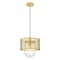 Z-Lite Kipton 1 Light Pendant, Rubbed Brass & Clear 3037P11-RB - alternate 1